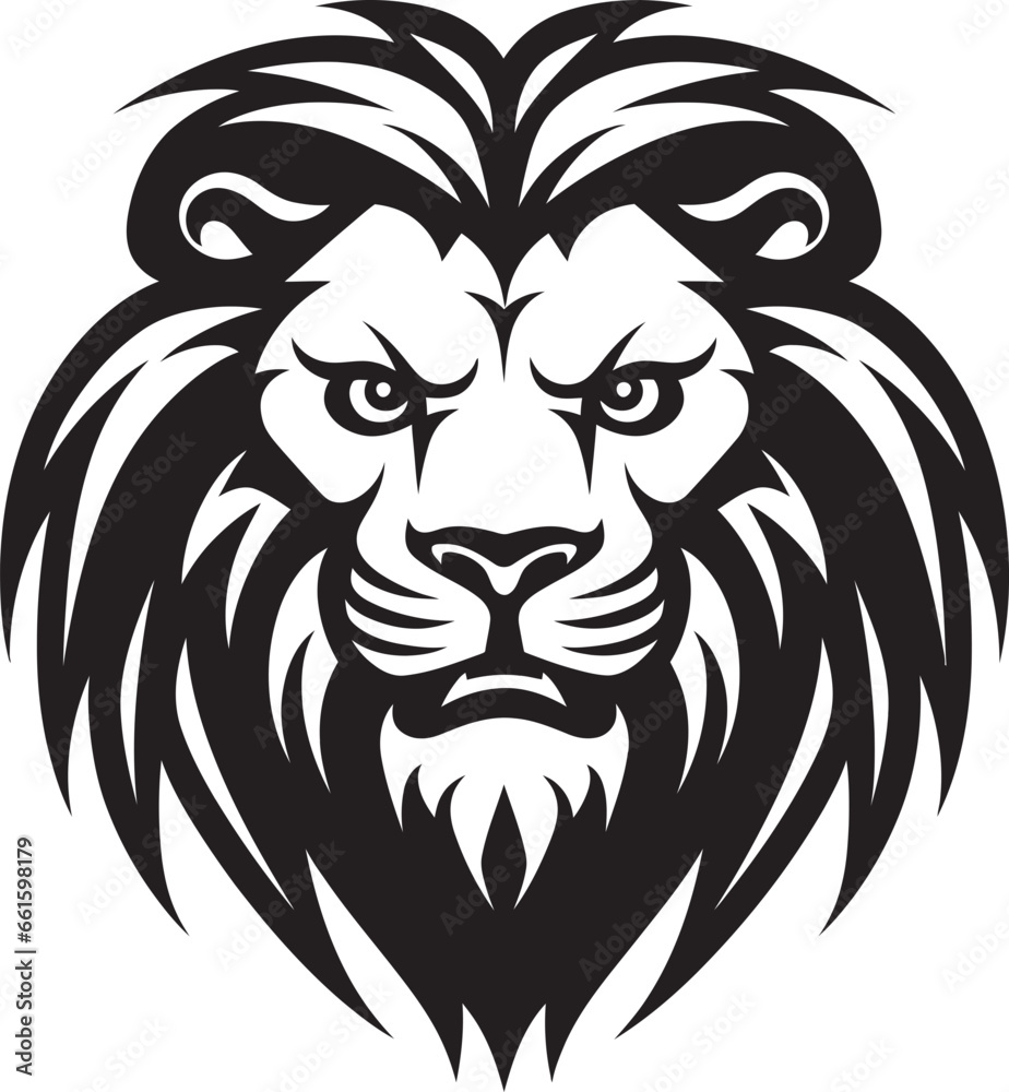 Bold Feline Vector Lion Logo in Black Lions Grace Black Vector Icon Design Bold Feline Vector Lion Logo in Black Lions Grace Black Vector Icon Design