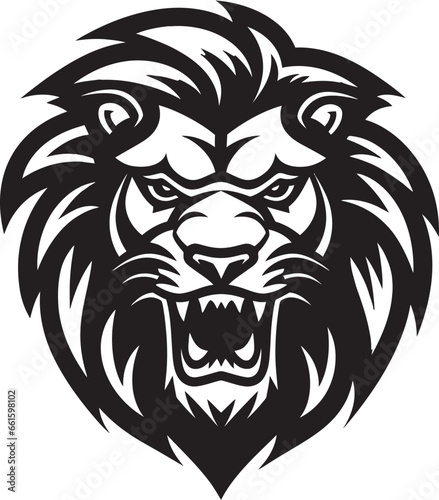 Wallpaper Mural Ferocious Majesty Black Lion Emblem   The Majesty of Power Prowl in Style Black Lion Icon Emblem   The Elegance of the Hunt Torontodigital.ca