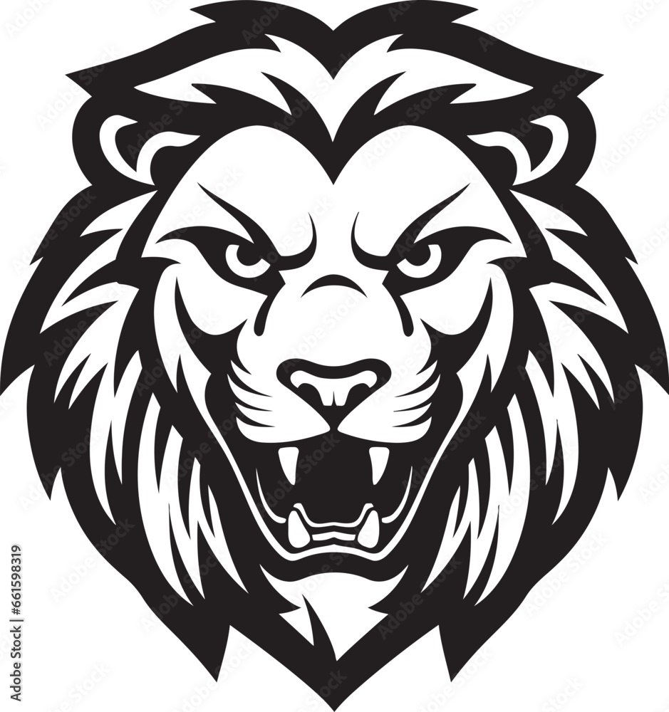 Black Velvet Regality Lion Insignia Eternal Roar Vector Lion Heraldry