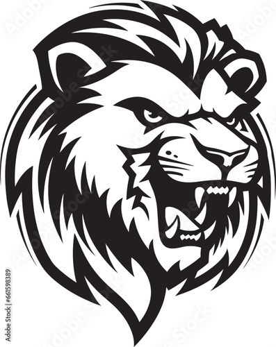 Wallpaper Mural Vector Silhouette The Magnificent Black Lion Powerful Predator A Black Lion Emblem in Vector Torontodigital.ca