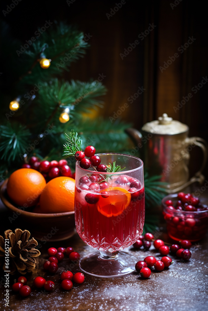 Christmas hot drink. New Year's decor Christmas hot drink. New Year's decor
