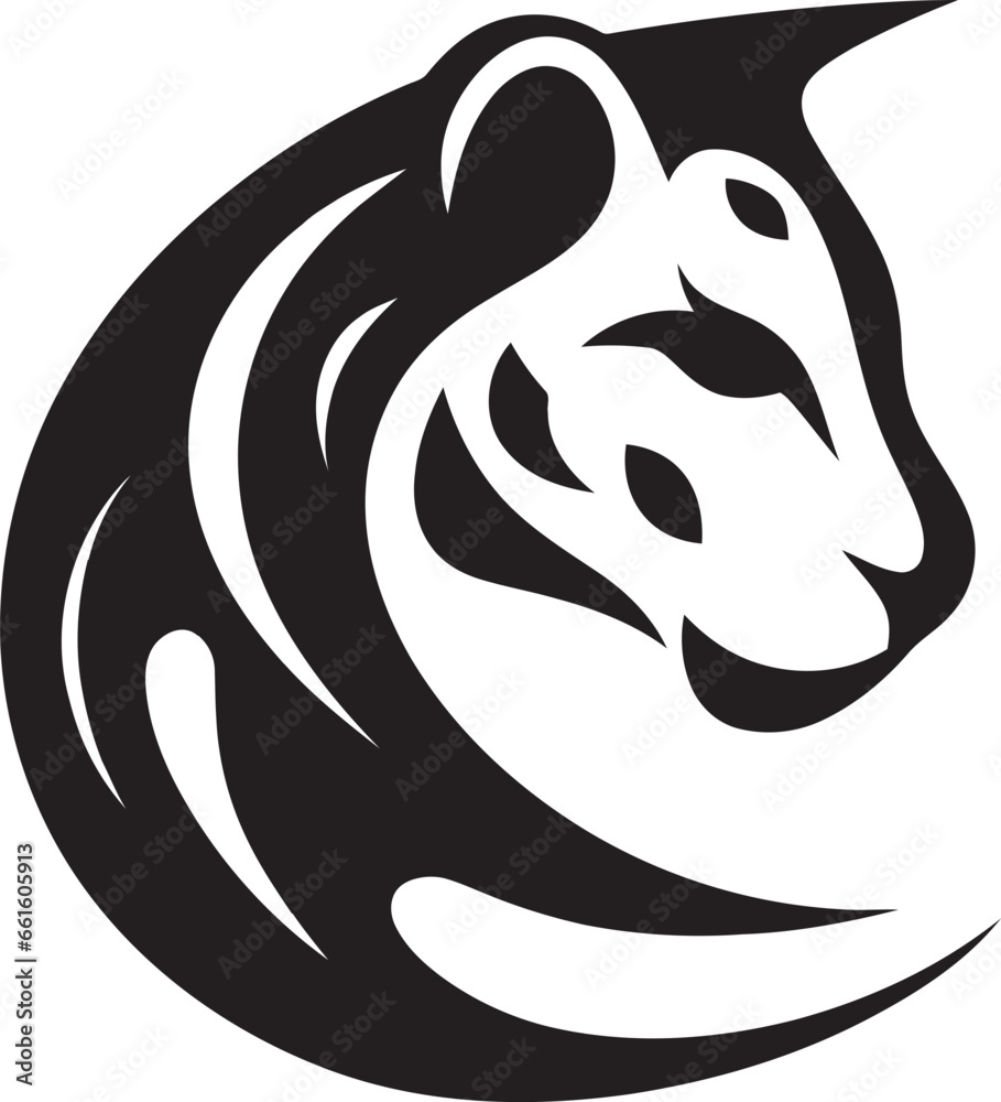 Jungle Majesty Black Ocelot Insignia Sculpted Stealth Vector Ocelot Icon Jungle Majesty Black Ocelot Insignia Sculpted Stealth Vector Ocelot Icon