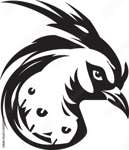 Ebon Elegance Peacock Emblem in Vector Shadowed Reverie Black Vector Icon