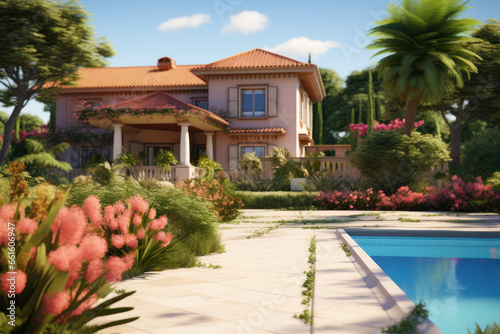 Summer Splendor: Villa Garden Getaway © AIproduction