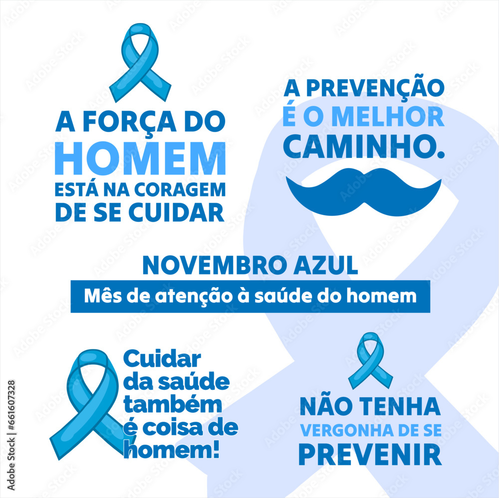 Frases campanha Novembro Azul imagens desenhos artes - Campain Blue November images, draws and arts