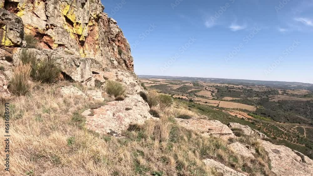 rock formations behind the Algoso castle, Campo de Viboras e Uva, municipality of Vimioso, district of Bragança, Portugal rock formations behind the Algoso castle, Campo de Viboras e Uva, municipality of Vimioso, district of Bragança, Portugal
