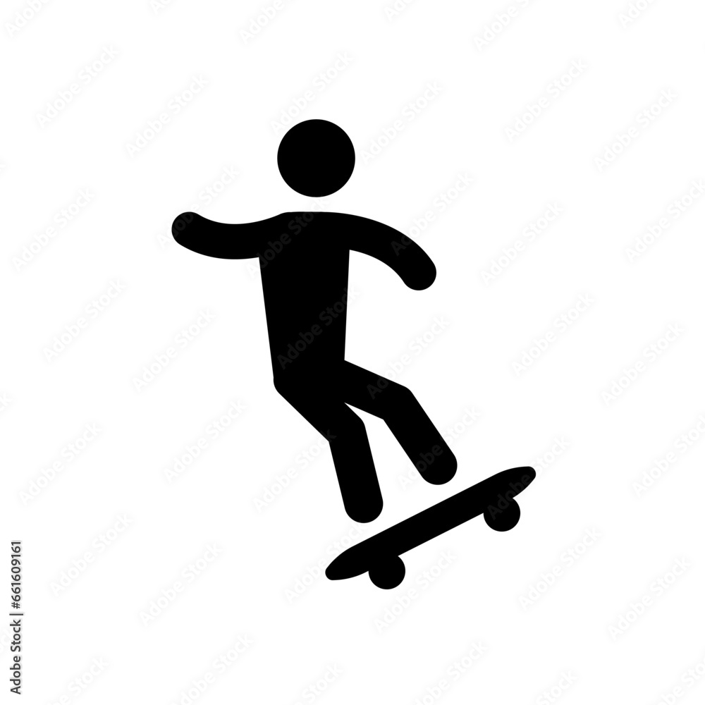 Skate zone. Icon of a person riding a skateboard. A place for skateboarding. EPS10 Skate zone. Icon of a person riding a skateboard. A place for skateboarding. EPS10