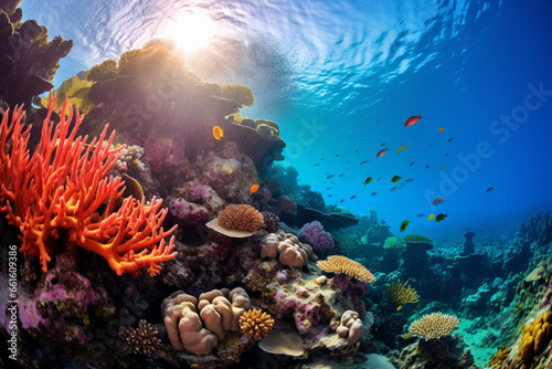 coral reef in the sea