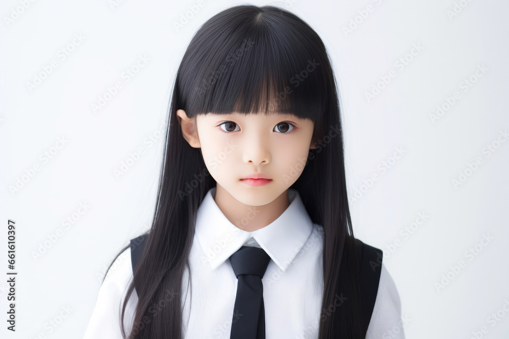 Traditional Japanese School Uniform Portrait Traditional Japanese School Uniform Portrait