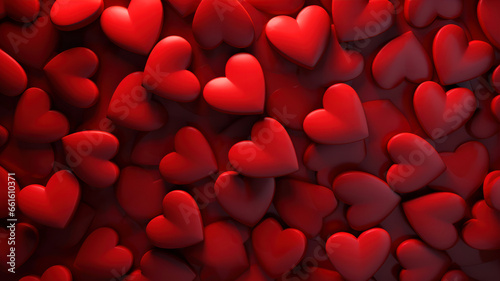 Red hearts background for valentine's day.