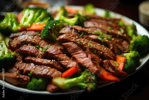 Asian-Inspired Beef and Sesame Broccoli
