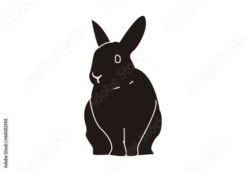 Icono de conejo, animal doméstico o rumiante. Recetas de caza