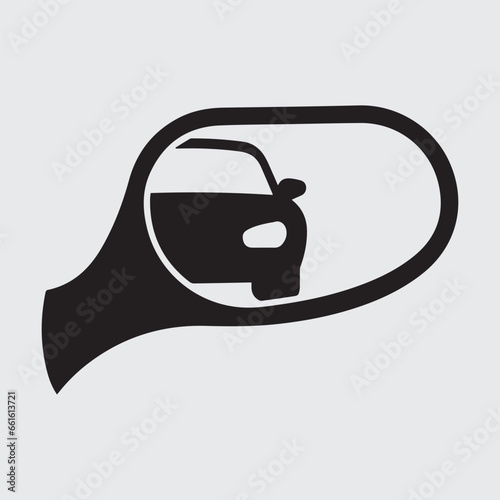 Car side mirror vector illustration.
