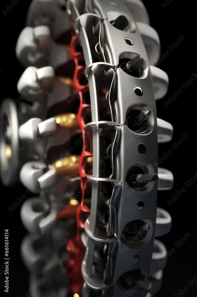 Illustration of 3D Rendered Artificial Disc Replacement Illustration of 3D Rendered Artificial Disc Replacement