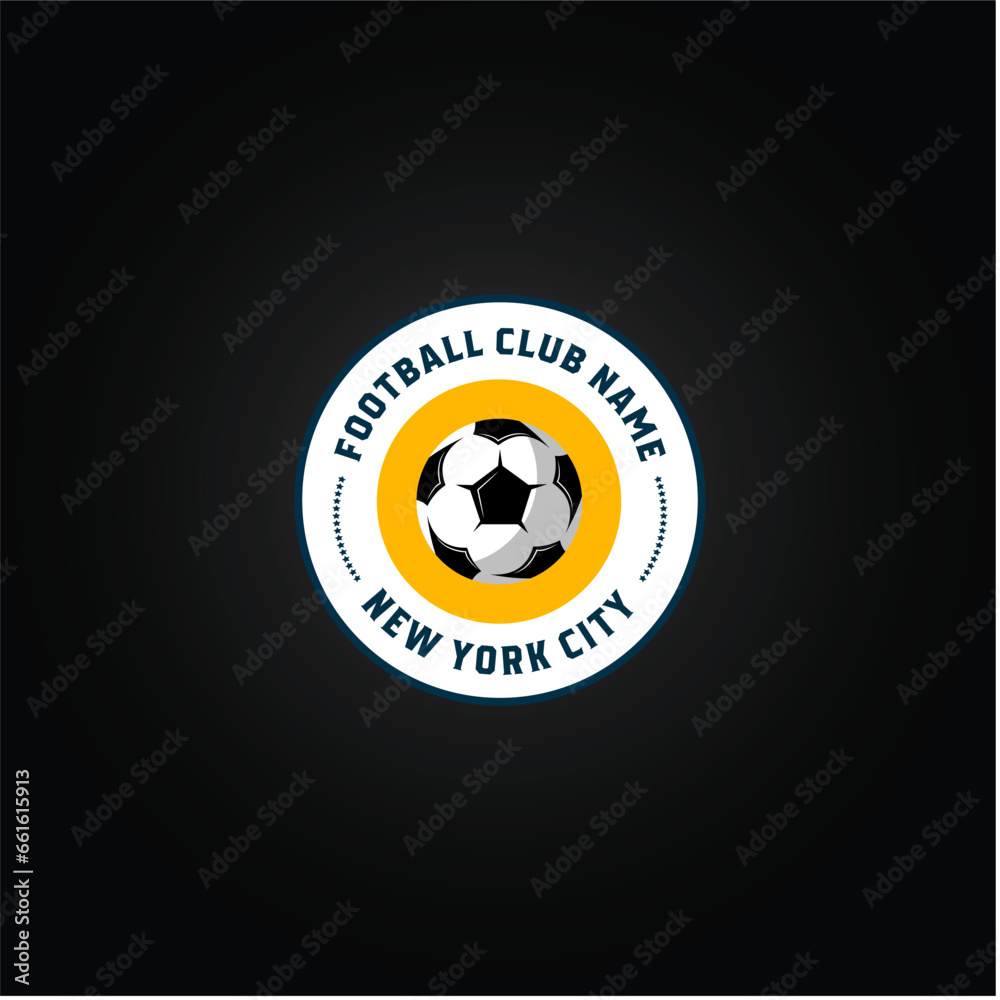 Naklejka premium Modern luxurious Football club logo
