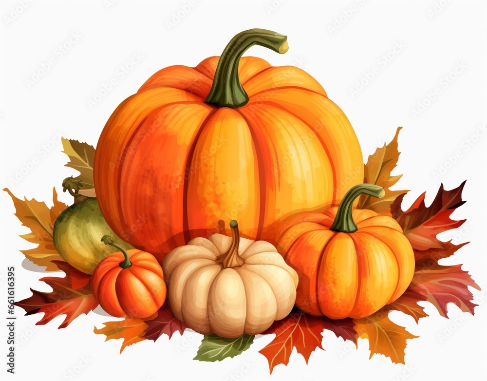 pumpkins and leaves on transparent background, Pumpkin for thanksgiving day, Pumpkins isolated into white background, Pumpkins illustration pumpkins and leaves on transparent background, Pumpkin for thanksgiving day, Pumpkins isolated into white background, Pumpkins illustration