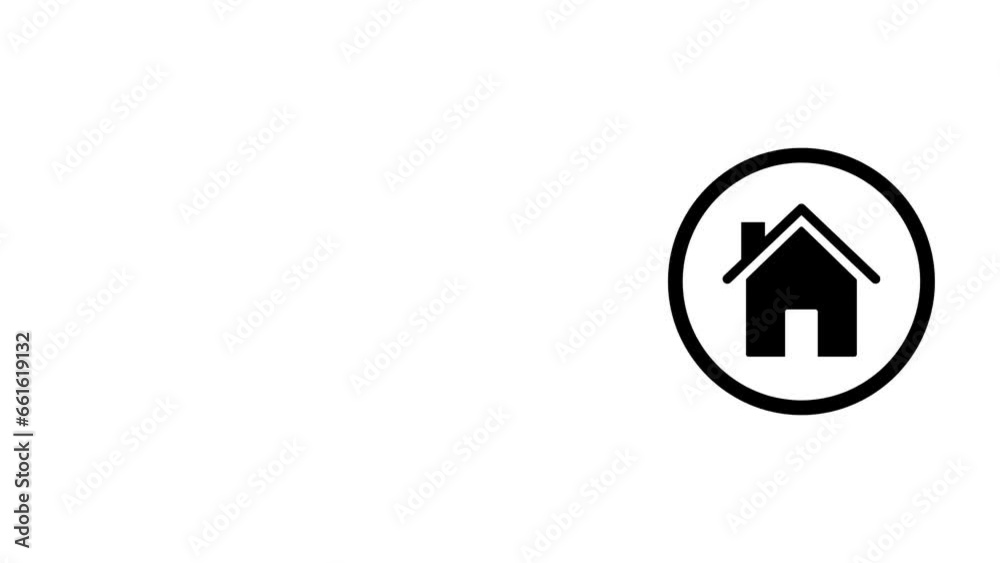 Black House icon isolated on a White background. Real estate agency or cottage town elite class. 4K Video motion graphic animation. House Animated Icon on Transparent Background. 4K With free space. Black House icon isolated on a White background. Real estate agency or cottage town elite class. 4K Video motion graphic animation. House Animated Icon on Transparent Background. 4K With free space.