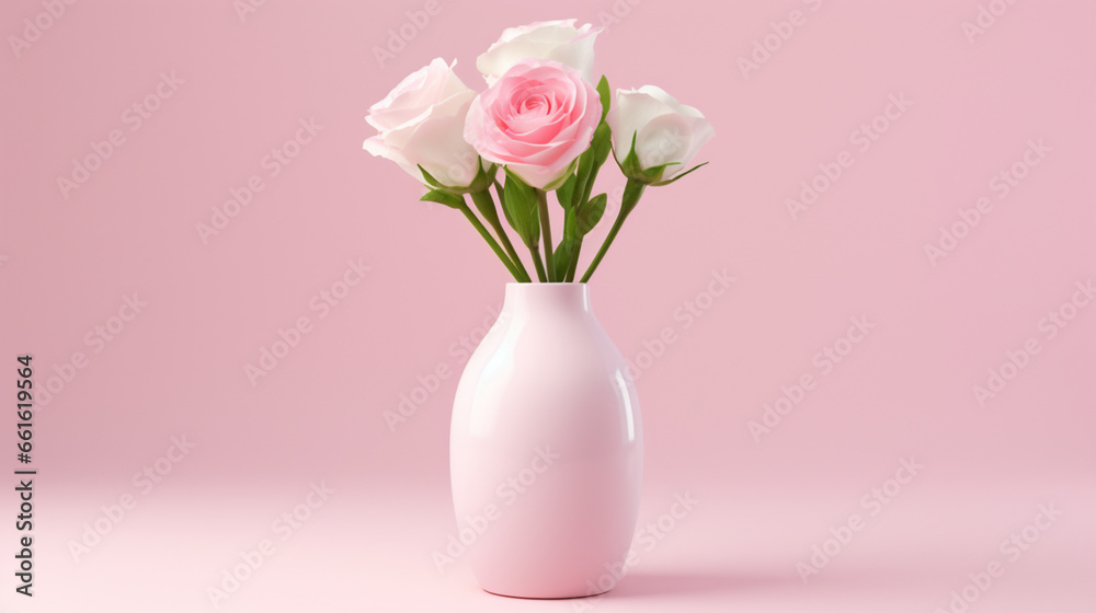 Décoration, fleurs colorées dans un vase. Arrière-plan décoratif, ambiance douce et chaleureuse. Fond pour conception et création graphique.
