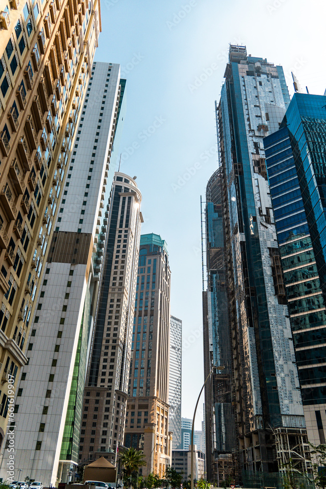 Fototapeta premium a few of the skyline in doha qatar