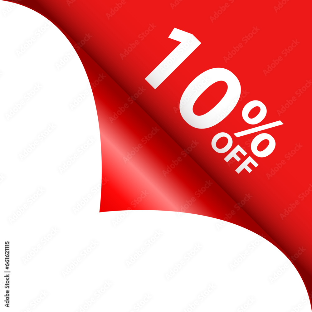 Curled corner 10% off