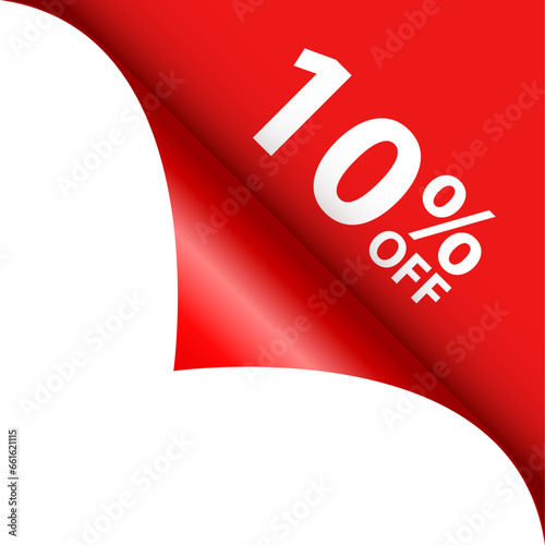 Curled corner 10% off
