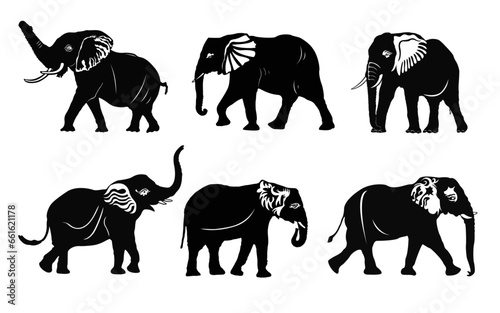 Elephants Silhouette Collection