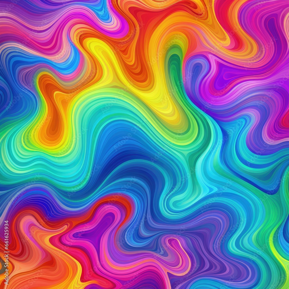 abstract colorful background with waves - generative ai