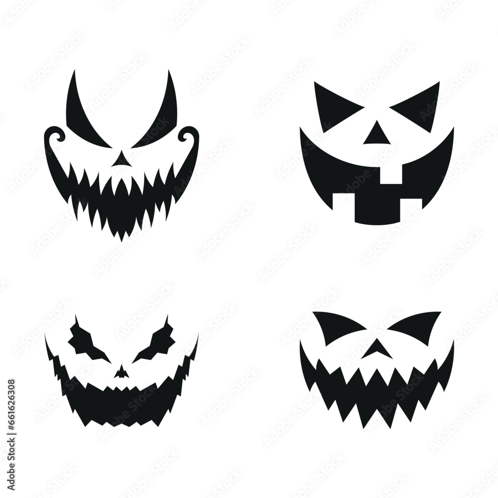 calabazas de halloween talladas caras siluetas calabazas de halloween talladas caras siluetas