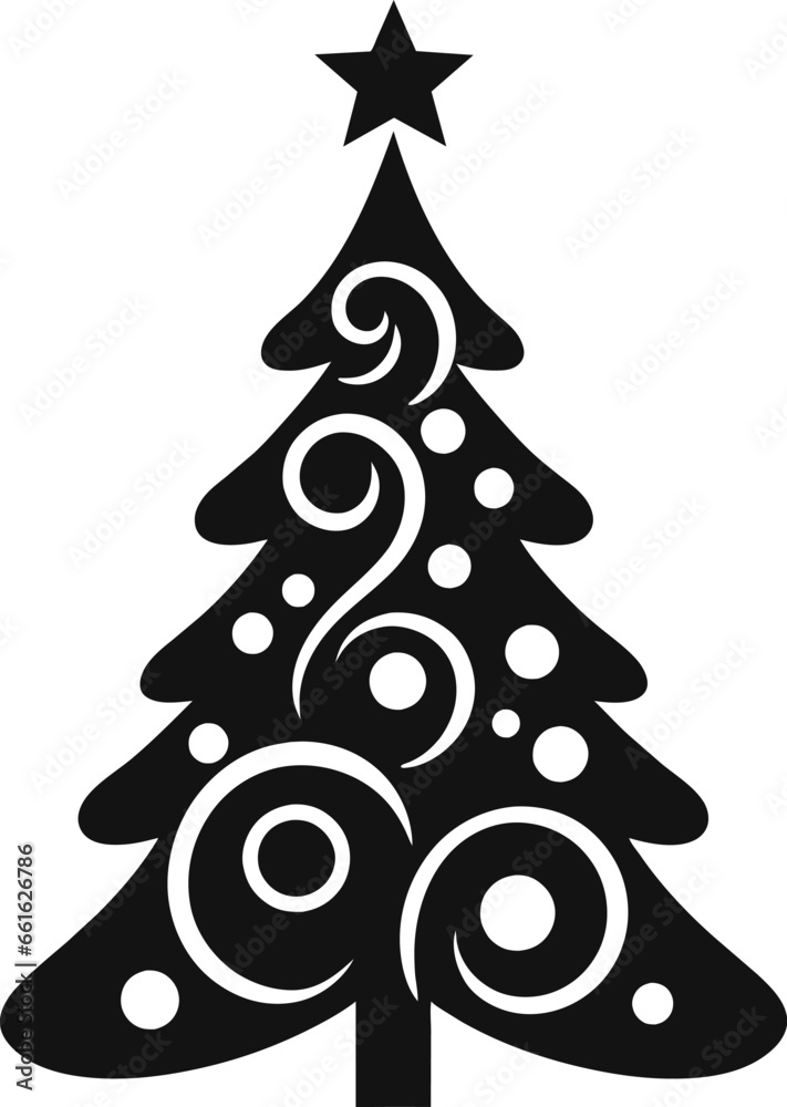 Christmas Tree Icon Design Vector Template Illustration Christmas Tree Icon Design Vector Template Illustration