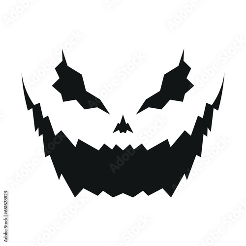 calabaza de halloween tallada cara silueta