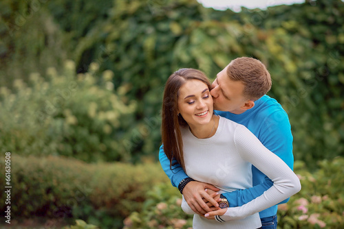 Young people, a guy and a girl, enjoying themselves together, having fun and having a good time