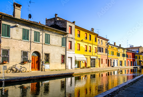 famous old town of comacchio in italy photo