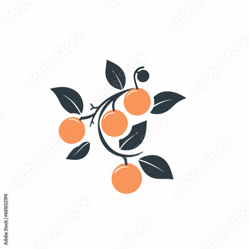 Apricots in cartoon, doodle style. 2d vector illustration in logo, icon style. AI Generative
