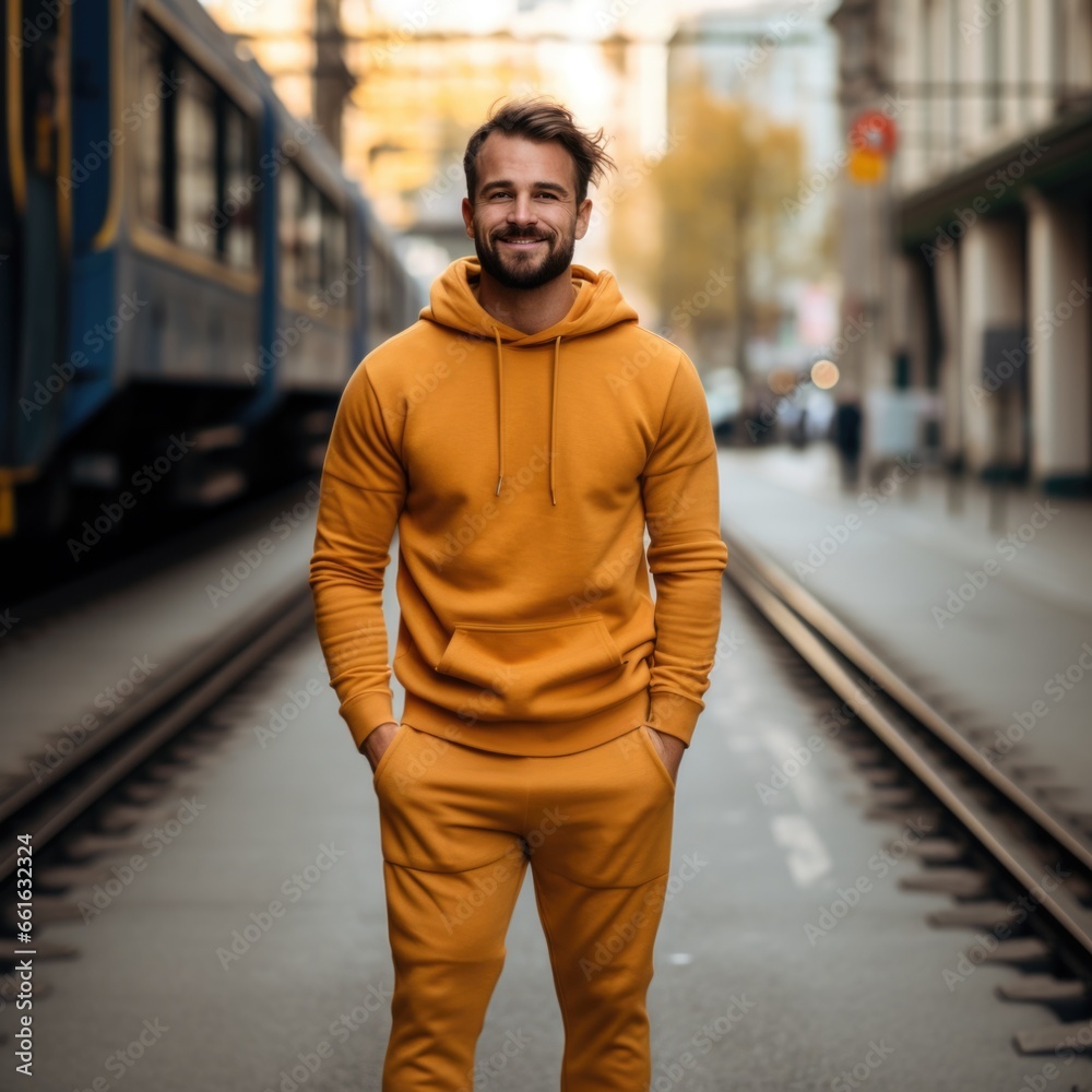 photo of a stylish man in a fashionable warm suit. On a light background. Style and fashion concept photo of a stylish man in a fashionable warm suit. On a light background. Style and fashion concept