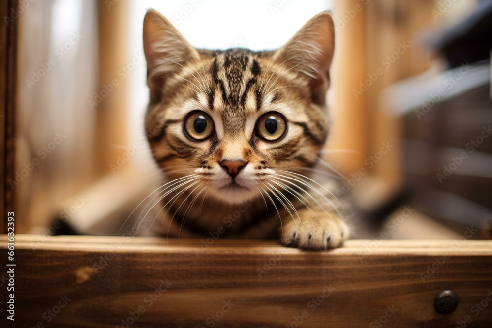 adorable cat photo. Generative AI