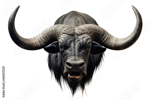 Water Buffalo Horns on isolated background