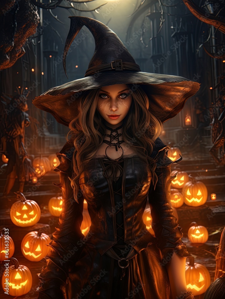Halloween Background and copy space , generative ai Halloween Background and copy space , generative ai