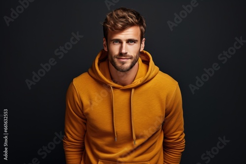 photo of a stylish man in a fashionable warm suit. On a light background. Style and fashion concept © koplesya