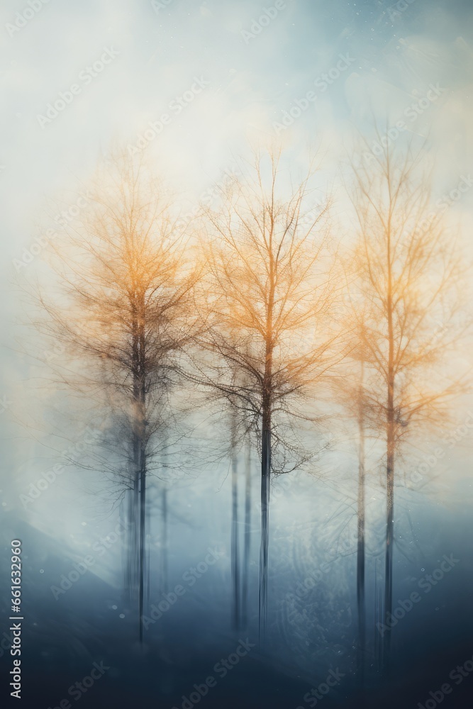 misty morning in the forest - generative ai misty morning in the forest - generative ai