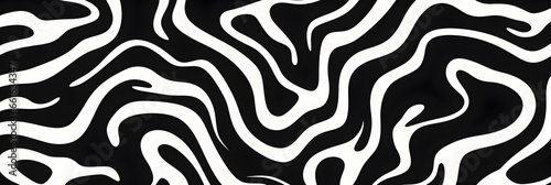 Wavy  brush strokes vector seamless pattern