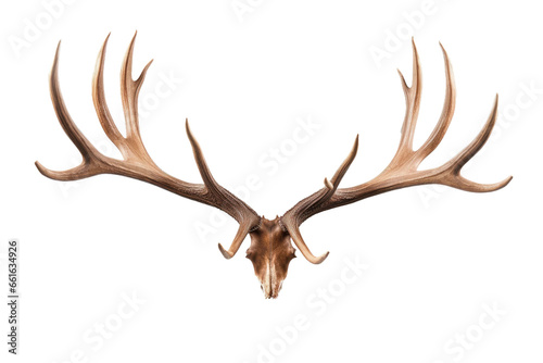 Grandeur Captured Majestic Elk Antlers on isolated background