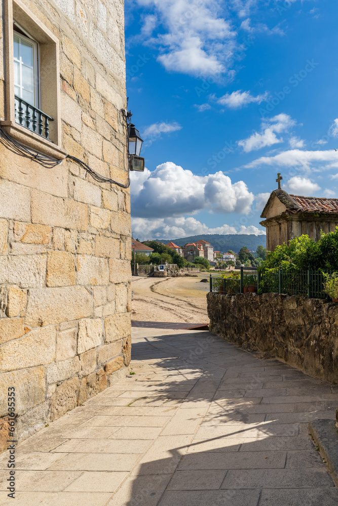 View of the beautiful fishing village of Combarro, in Pontevedra, Galicia