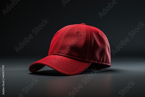 Wallpaper Mural A red baseball cap is placed on top of a table. This image can be used for various purposes Torontodigital.ca