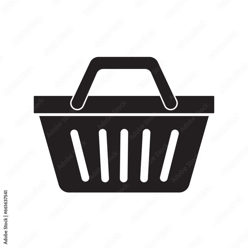 Shopping basket icon logo vector design template Shopping basket icon logo vector design template