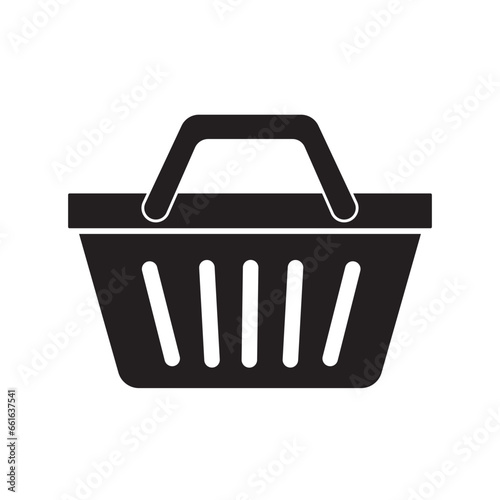 Shopping basket icon logo vector design template