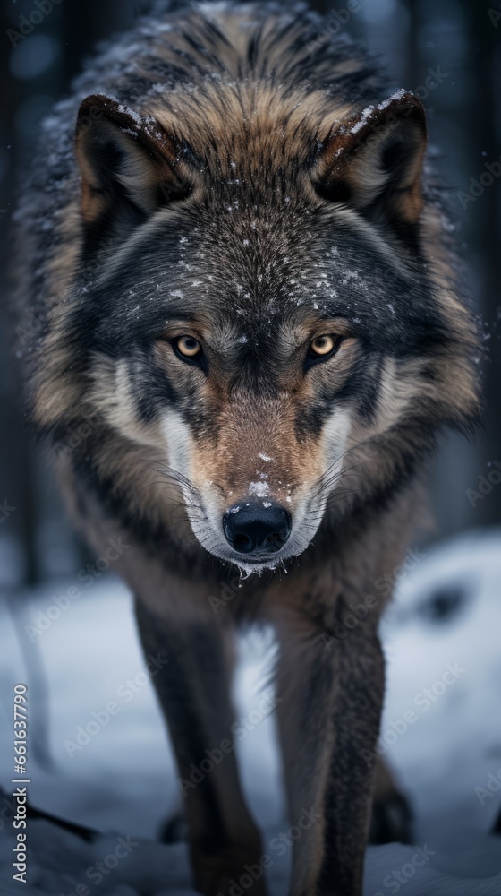 Fototapeta premium portrait of lone wolf wallpaper