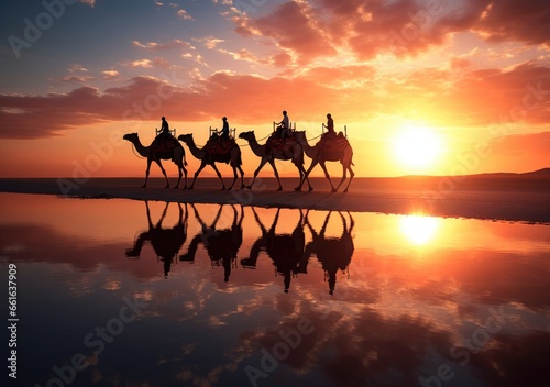  Desert Nomads  A Camel Caravan Journey  Generativ Ai 