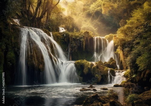 "Falling Giants: A Powerful Picture of Waterfalls" Generativ Ai,