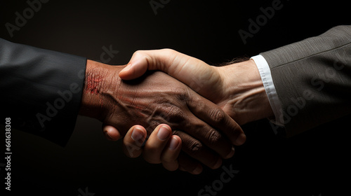 two shaking hands