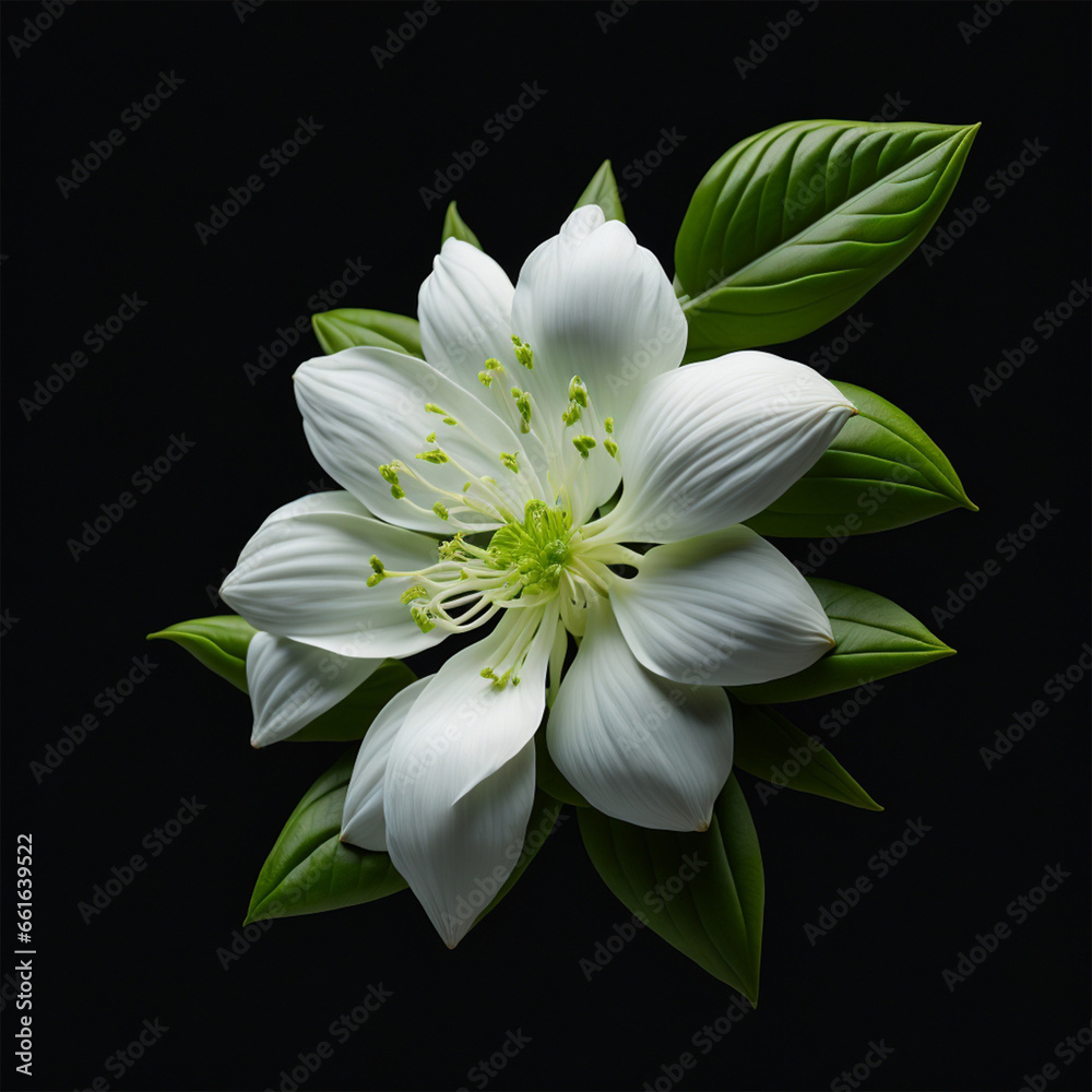 White Lily Flower on Dark Background